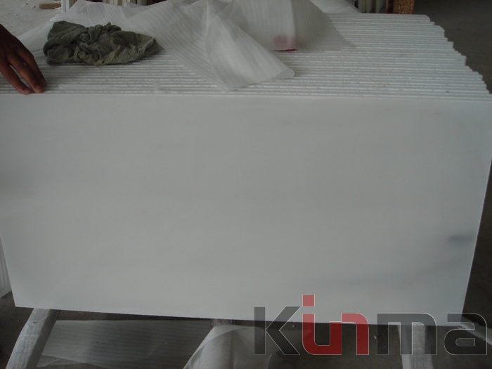 China pure white marble tile