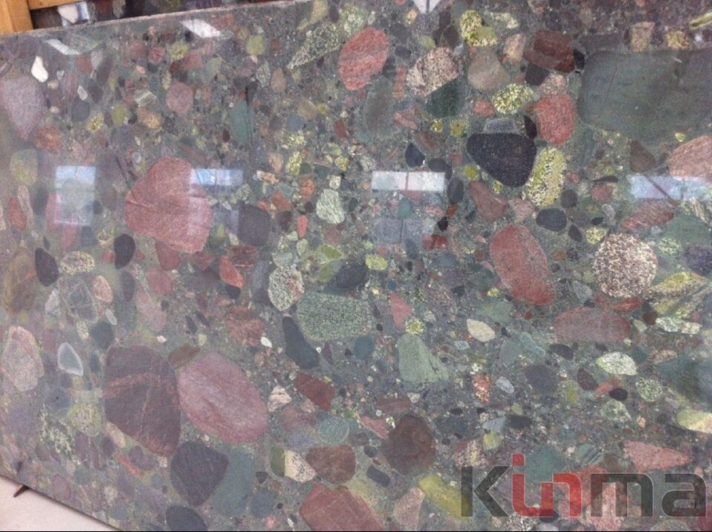 Multicolor green Granite Slab price for good selling