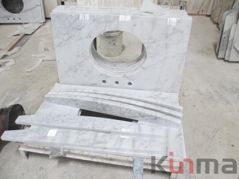 Proffessional Factory Carrara White Marble Countertop