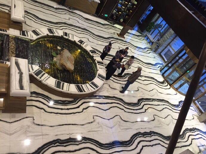 Panda marble floor tile