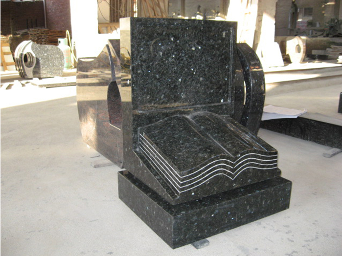 Granite Books Scrolls Headstone Tombstone Upright