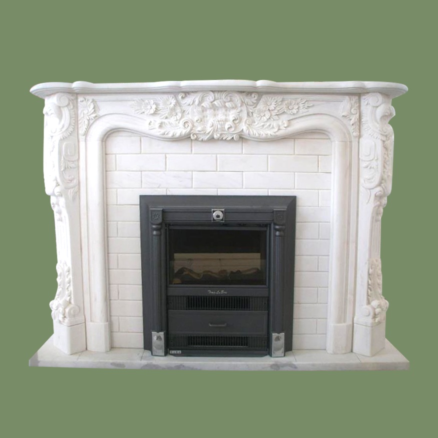 Pure white fireplace CT-2