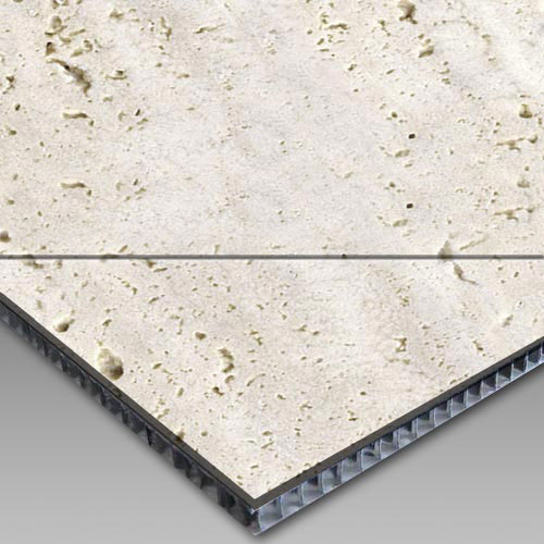 White Travertine Aluminum Honeycomb Laminated Panel