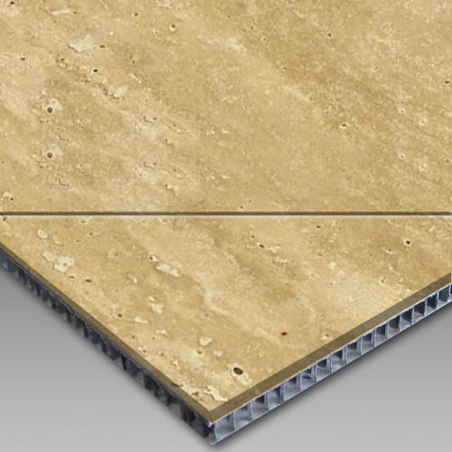 Beige Travertine-Aluminum Honeycomb Laminated Panel